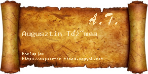 Augusztin Tímea névjegykártya
