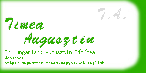 timea augusztin business card